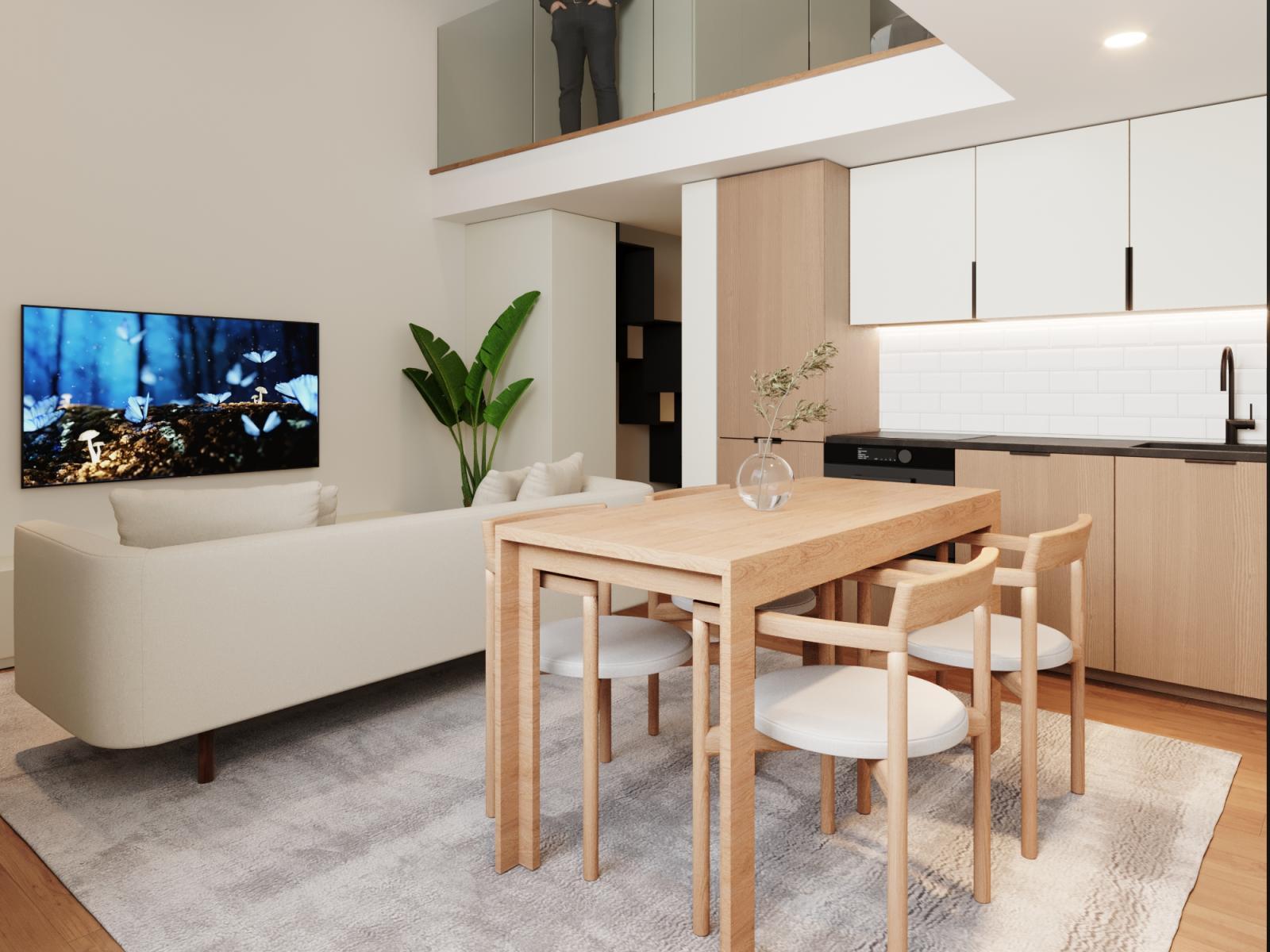 2 bedroom flat with parking in new development