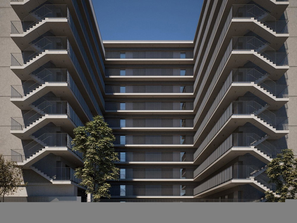 1 bedroom flat with balcony and parking in new development, Gaia