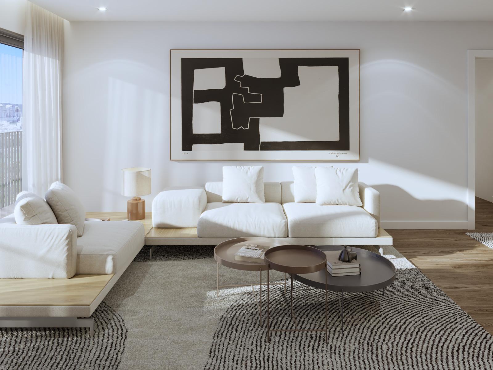 4 bedroom flat with balcony and parking in new development