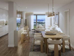 4 bedroom flat with balcony and parking in new development