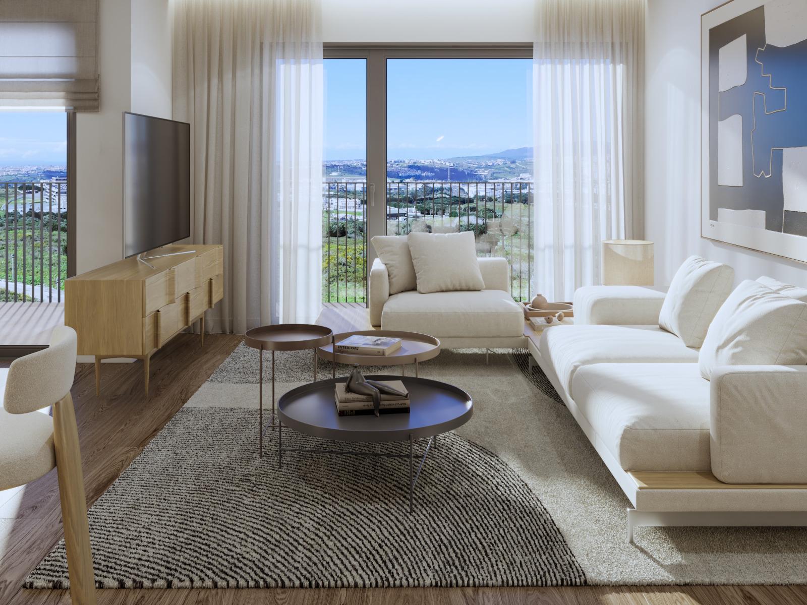 4 bedroom flat with balcony and parking in new development