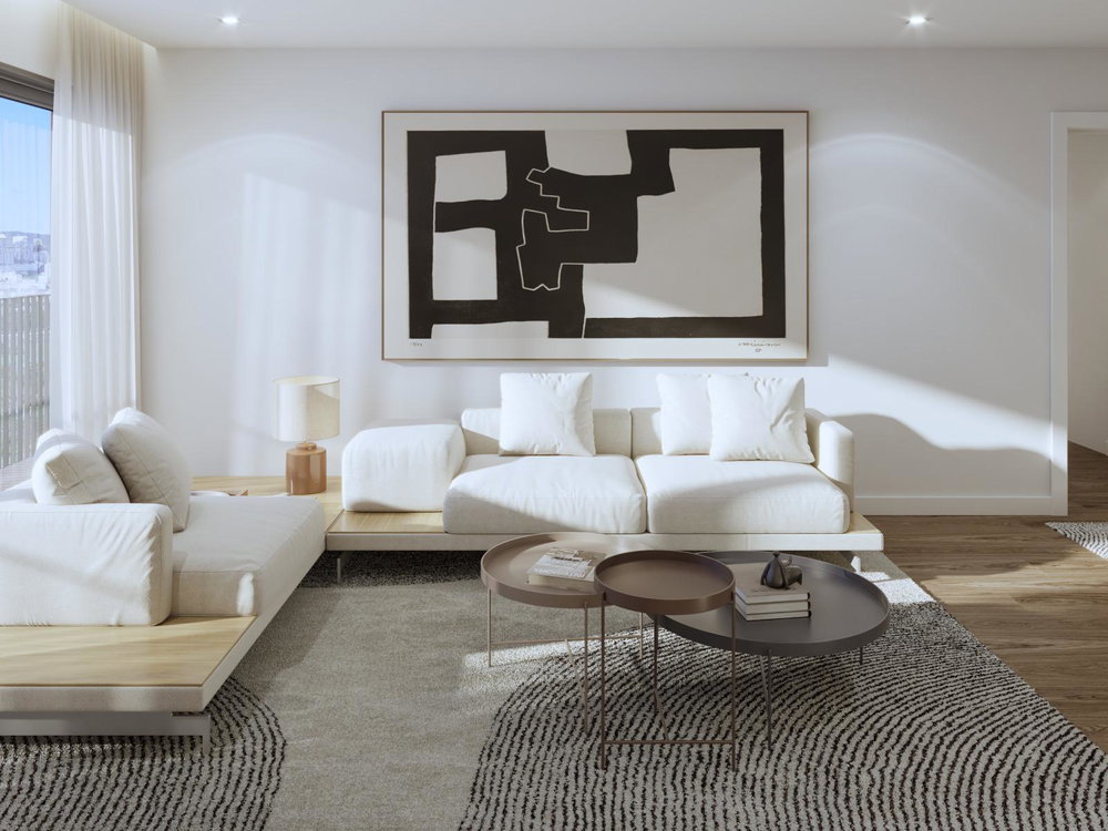 4 bedroom flat with balcony and parking in new development
