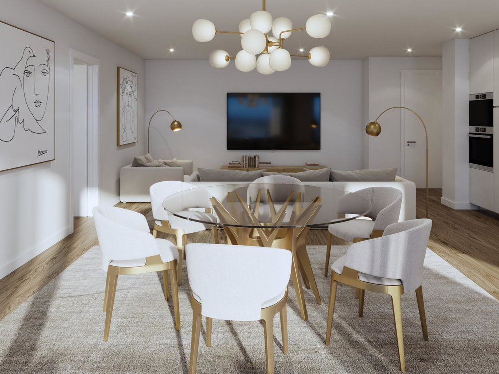 4 bedroom flat with balcony and parking in new development