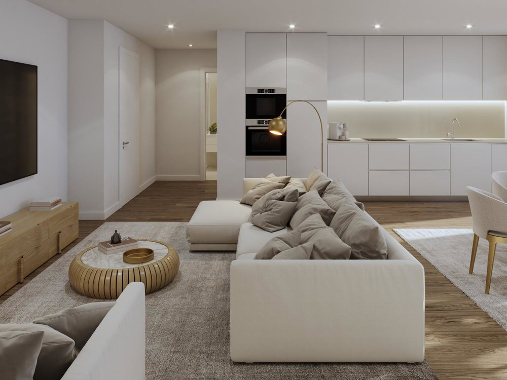 4 bedroom flat with balcony and parking in new development