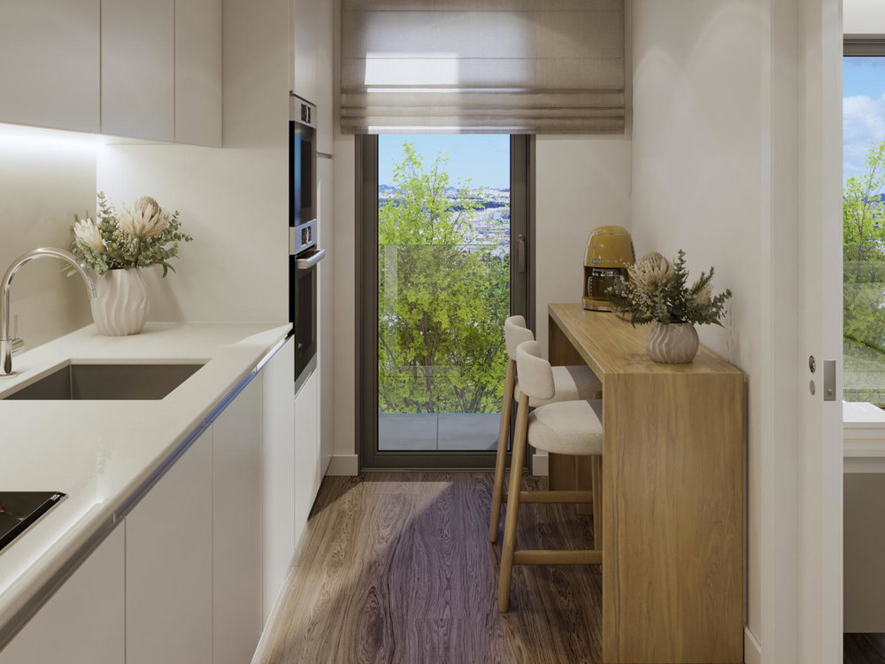 2 bedroom flat with balcony and parking in new development