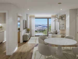2 bedroom flat with balcony and parking in new development