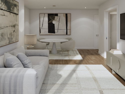 2 bedroom flat with balcony and parking in new development