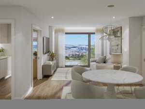 2 bedroom flat with balcony and parking in new development