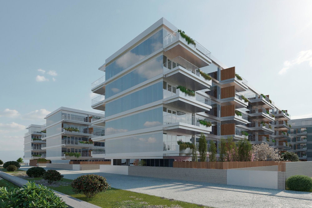 2-bedroom apartment, new, with balcony and sea view, in Canidelo