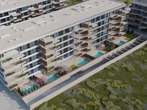 2-bedroom apartment, new, with balcony and sea view, in Canidelo