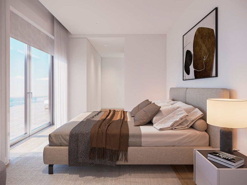 2-bedroom apartment, new, with balcony and sea view, in Canidelo