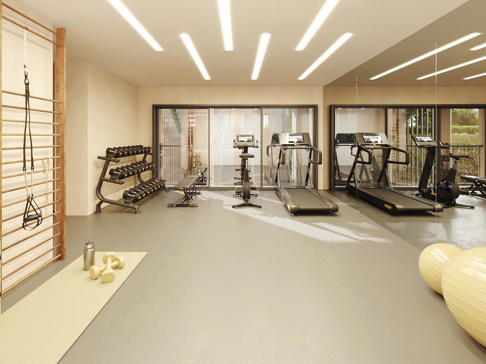 1 bedroom flat with parking in condominium with pool and garden