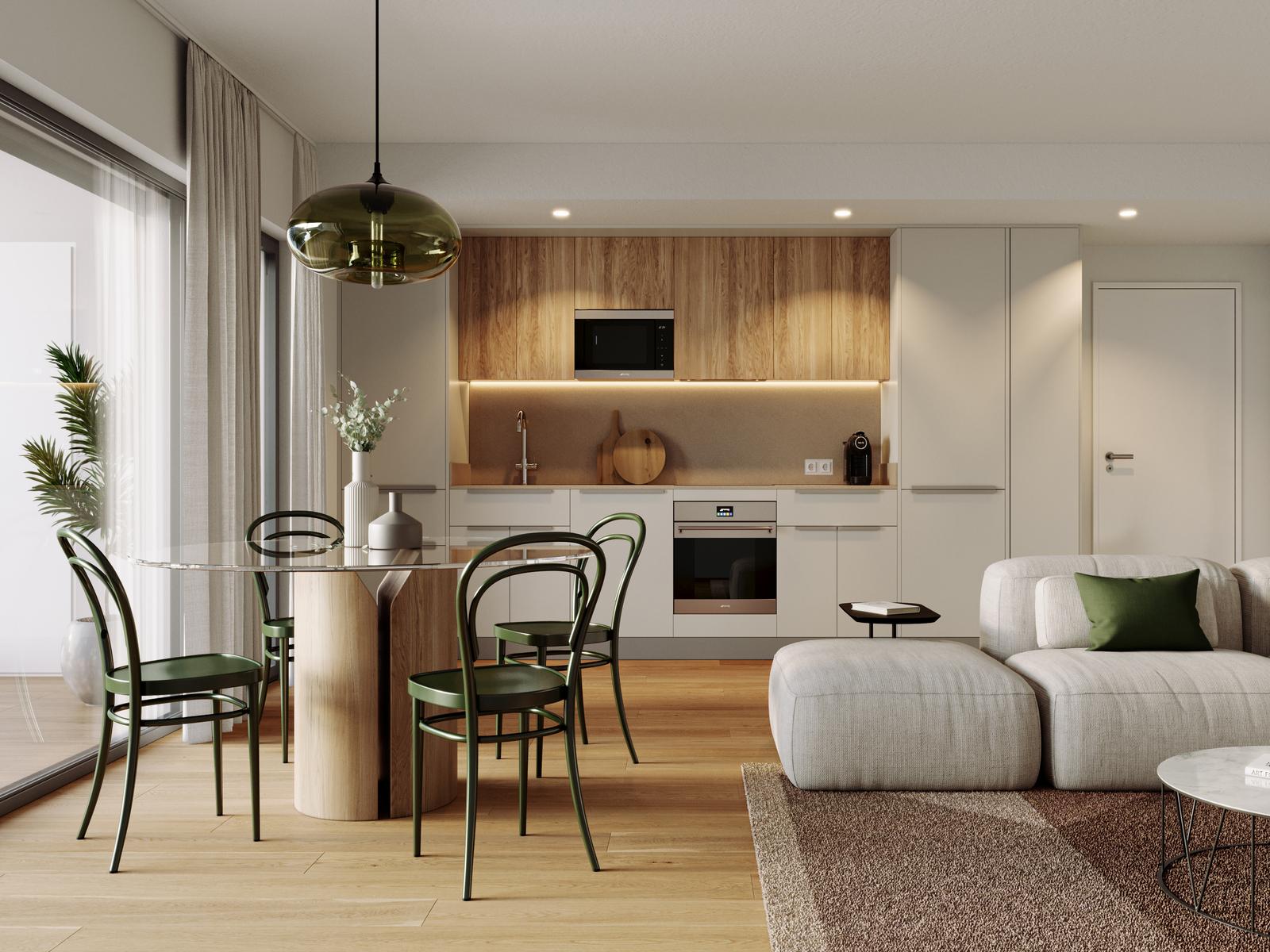 2 bedroom flat with balcony in new development Élou Jardins
