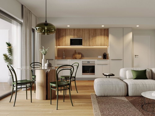 2 bedroom flat with balcony in new development Élou Jardins
