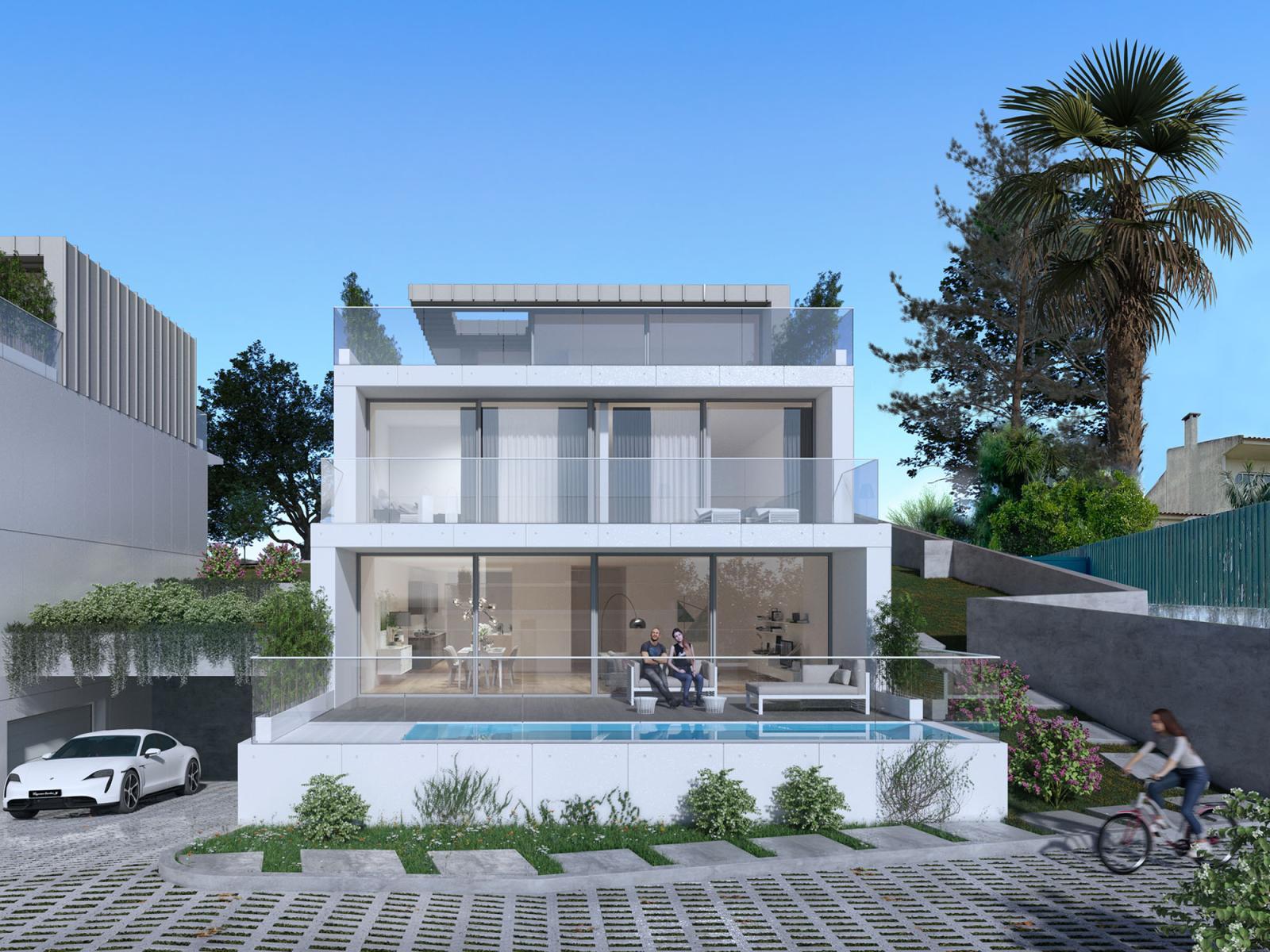 4 bedroom villa in Cascais with sea views private pool and gym