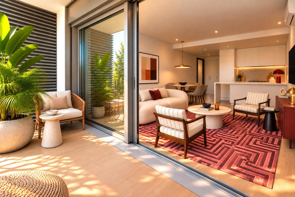 2-bedroom apartment with a balcony, parking and a storage room, in Miraflores