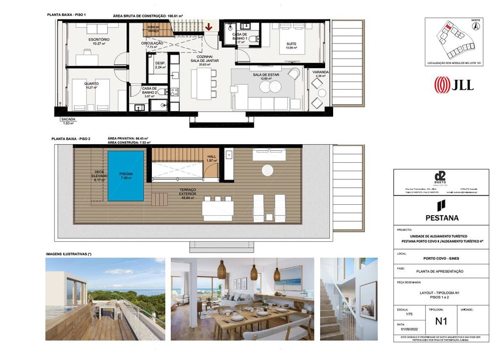 3-bedroom apartment with swimming pool, in the Pestana Porto Covo