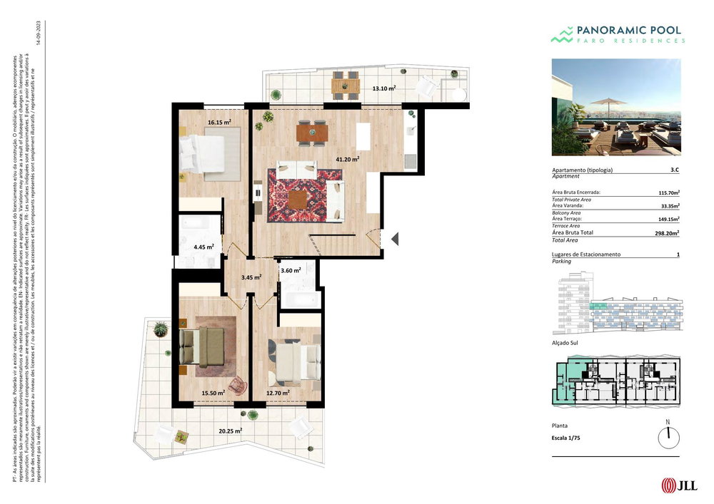 New 3-bedroom apartment in Panoramic Pool condominium, Algarve 1572466276