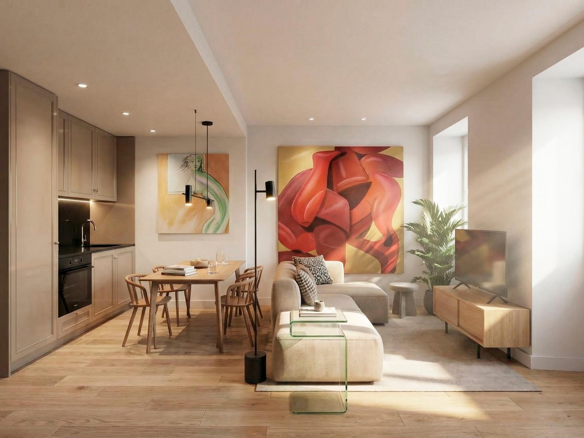New 1-bedroom apartment with terrace at Apolónia Collection with swimming pool in Lisbon
