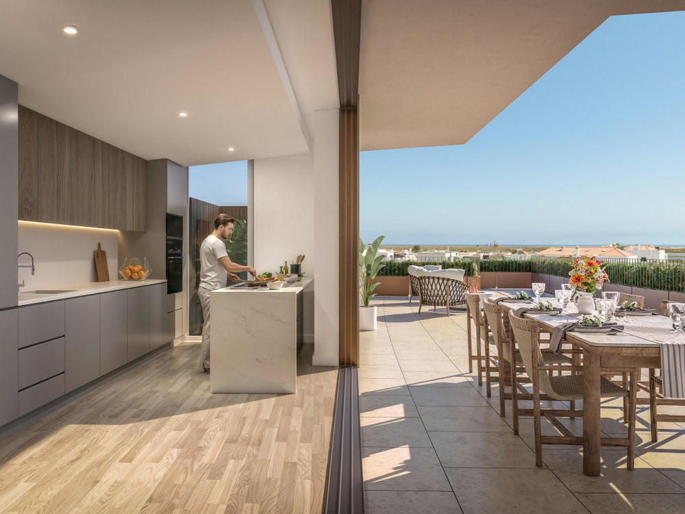 New 3-bedroom apartment in the Alma Luz condominium, Santa Luzia, Algarve