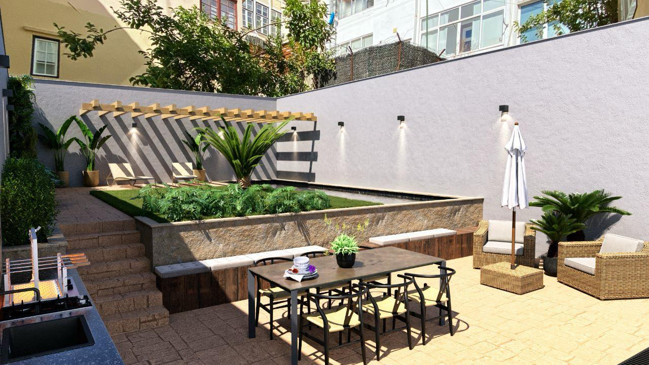 3-bedroom apartment terrace garage in central Lisbon