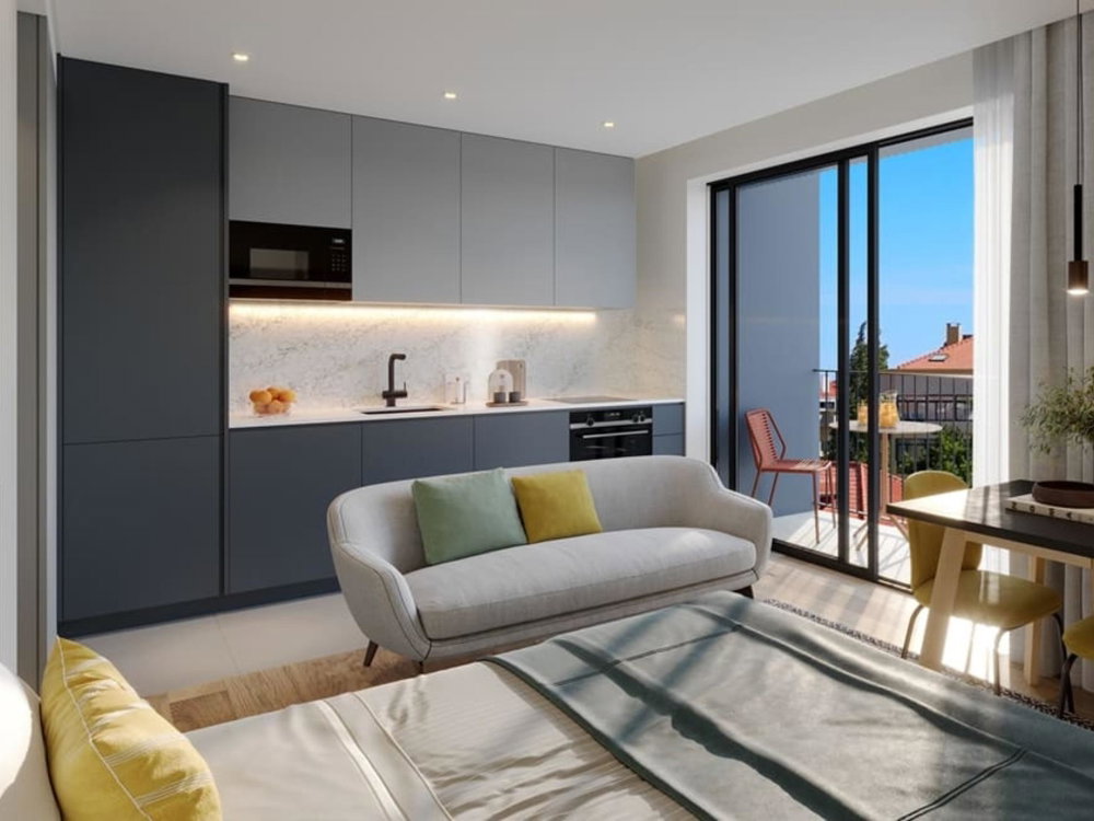New studio apartment at 345 Alagoa Living Flats in Carcavelos