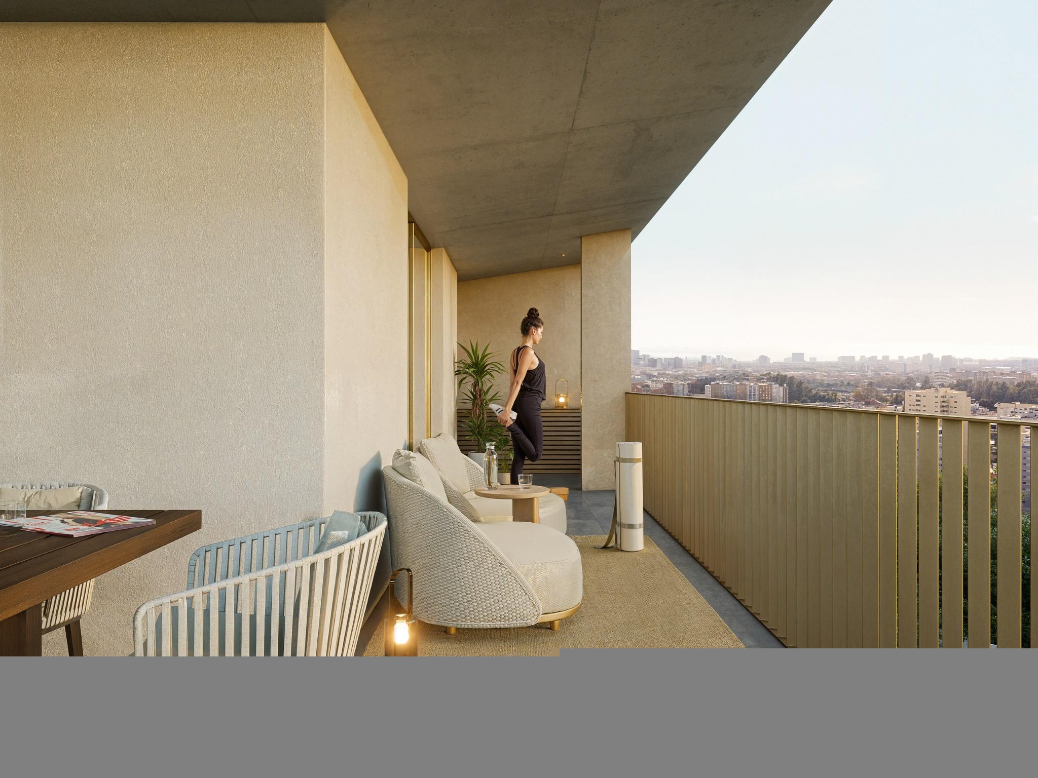 New 1-bedroom apartment in the Ún1co condominium Porto