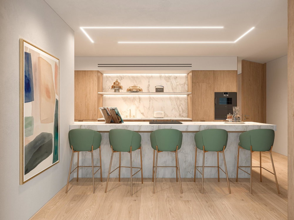 4+1 bedroom apartment, new, at Melo e Sousa 670, in Estoril, Cascais.