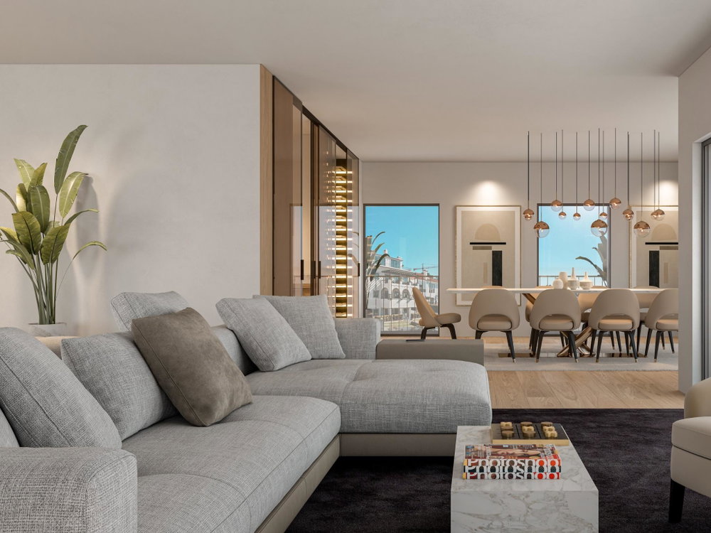 4+1 bedroom apartment, new, at Melo e Sousa 670, in Estoril, Cascais.