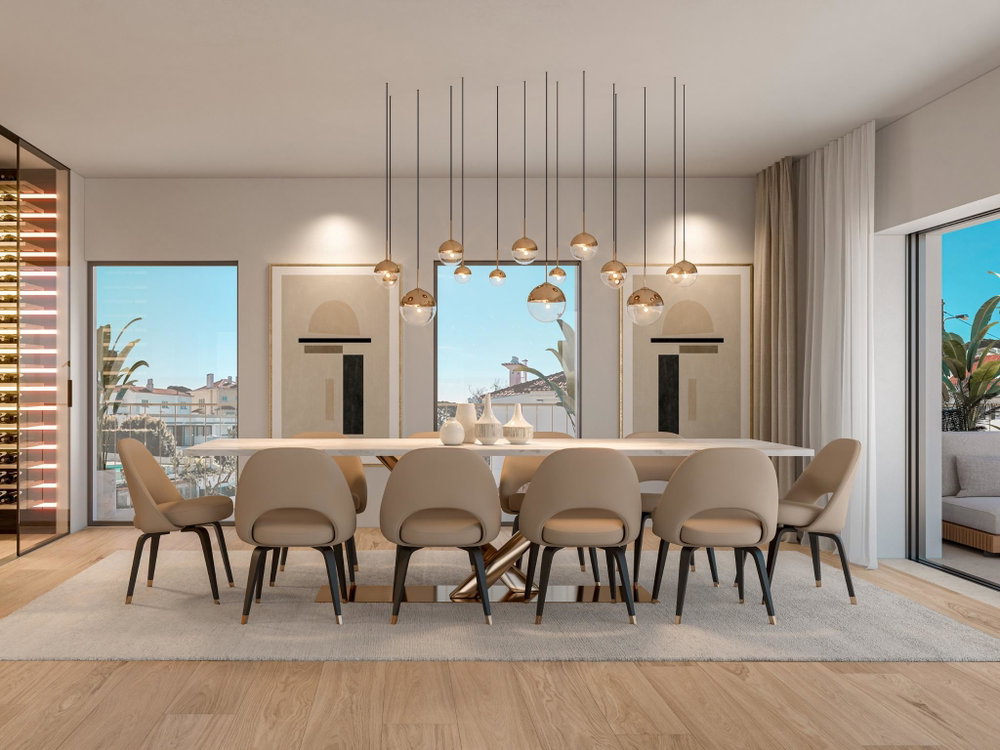 4+1 bedroom apartment, new, at Melo e Sousa 670, in Estoril, Cascais.