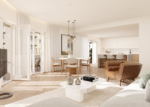 Five-bedroom apartment with terrace and parking in Lisbon
