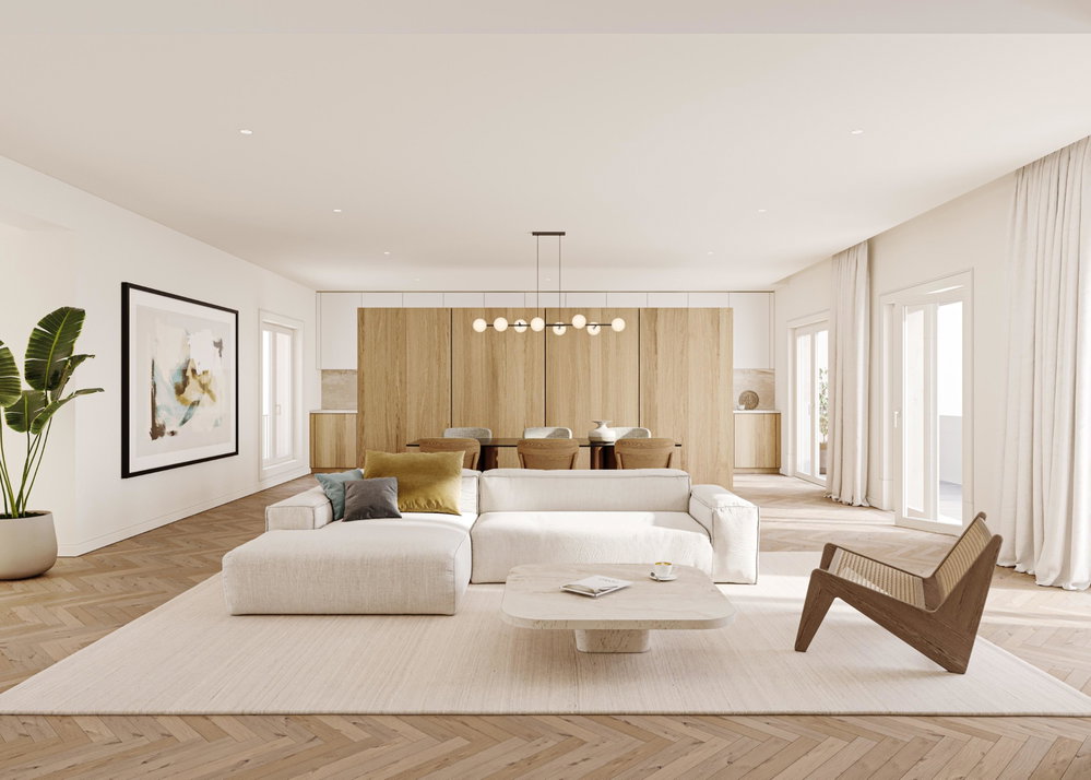 Five-bedroom apartment with terrace and parking in Lisbon