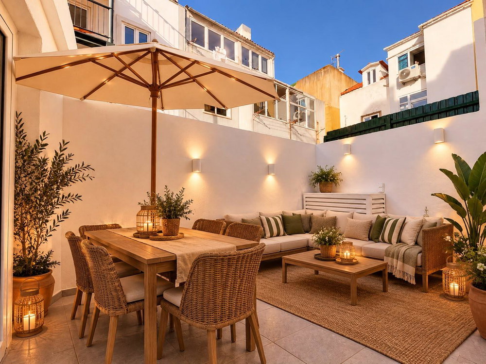 2-bedroom apartment with private terrace, in Graça, Lisbon