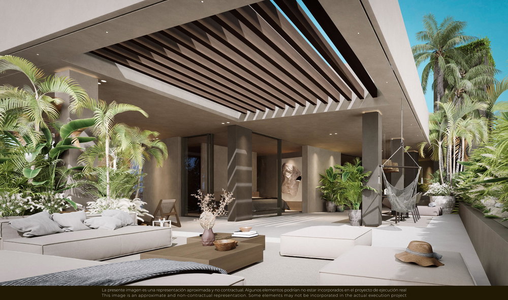 Luxury contemporary villa for sale in Nueva Andalucía with infinity pool and tropical garden 1029431586