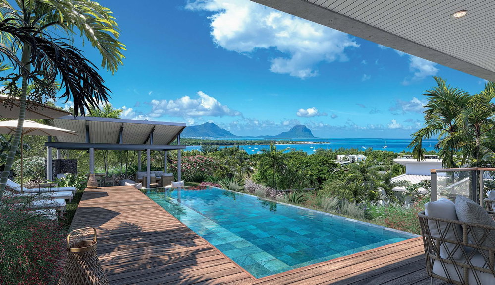 Blue Vista V1 : prestigious villa on 2534m² with private pool in Rivière Noire 224494676