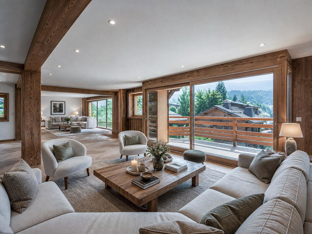 New chalet with 7 bedrooms and swimming pool – Village center for sale in Megeve 2690726053