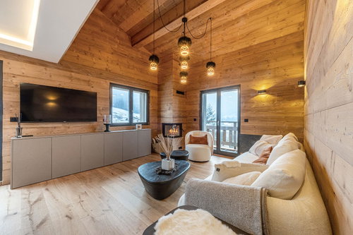 Top-floor duplex in the hills above Megève, 4 bedrooms for sale in Megeve 3113677270