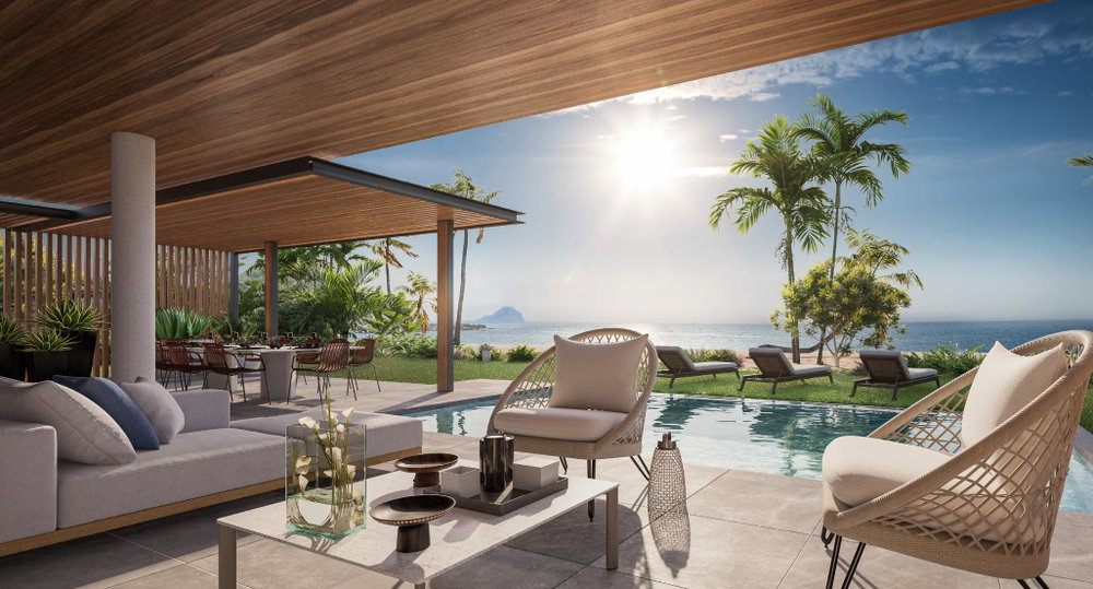 Villa pieds dans l’eau à Wolmar – Face au Morne, vue mer & coucher de soleil – Île Maurice 3556030575