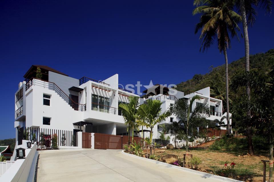 Modern semi-detached pool villas located on a hillside in Kata 3999704525