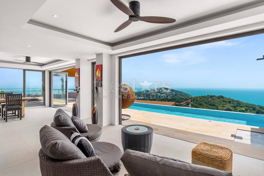 New 3 bedrooms sea-view villa for sale Choenmon area 3581298362