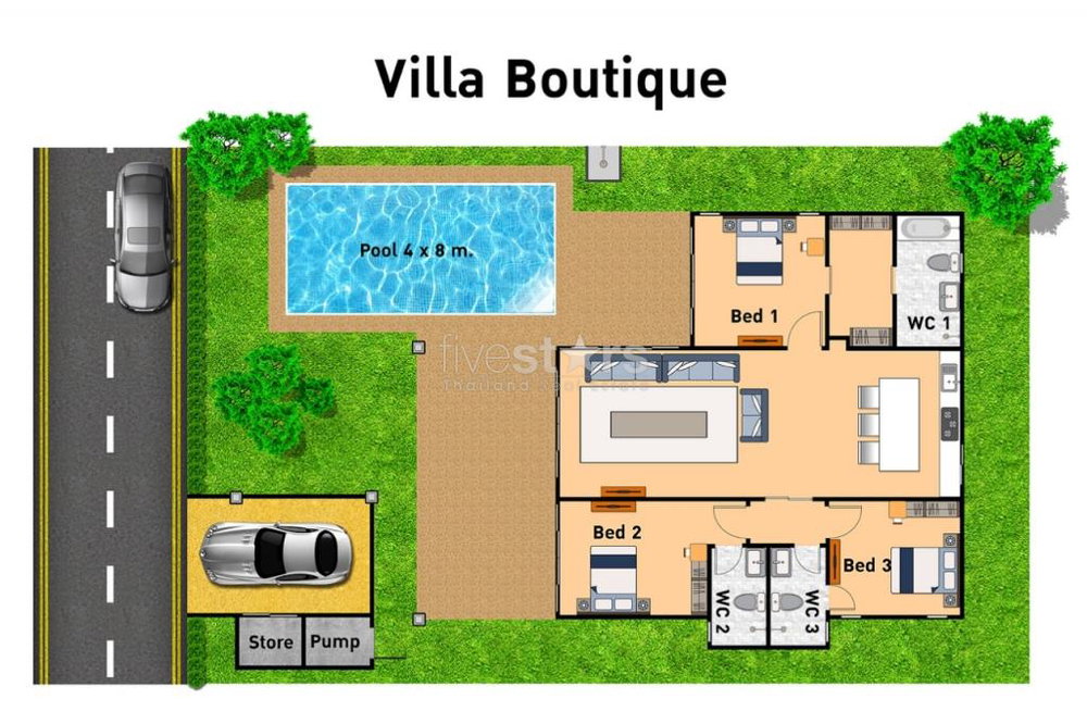 Tropical privacy villas for sale in Hua Hin 2974067995