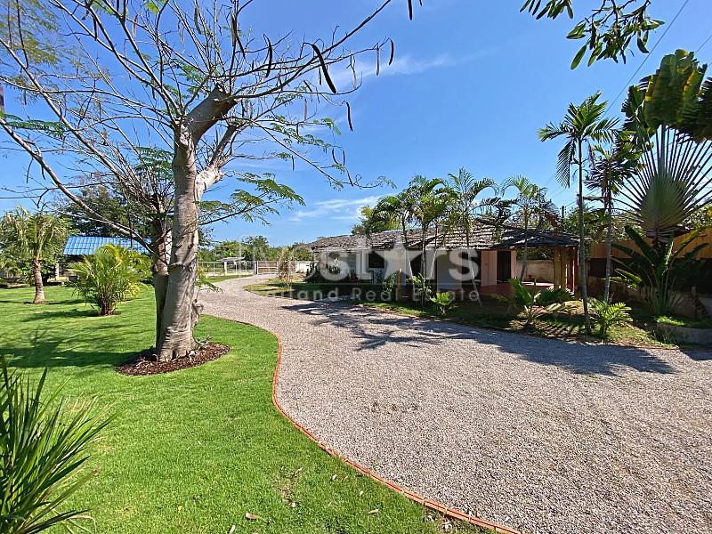 Family 4-Bedroom Farmhouse with Guest House, 6 Rai of Land, and Private Fishing Lake for Sale in Paknampran 3849804206