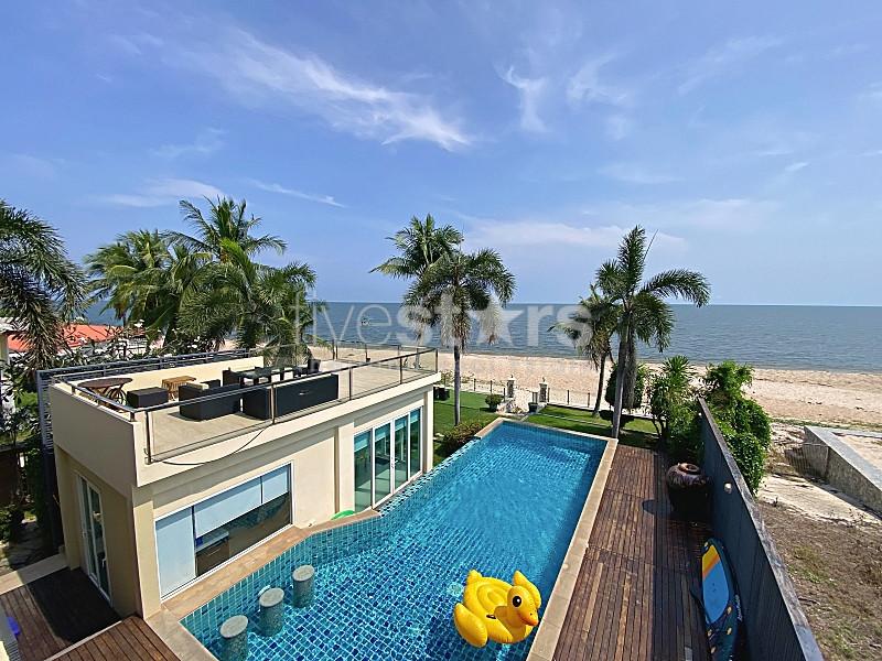 Rare True Beachfront Villa for Sale in Hua Hin – Price Reduced to THB 79 Million 2486730555