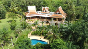 Unique Thai Style sea view villa for sale in Layan 217299612