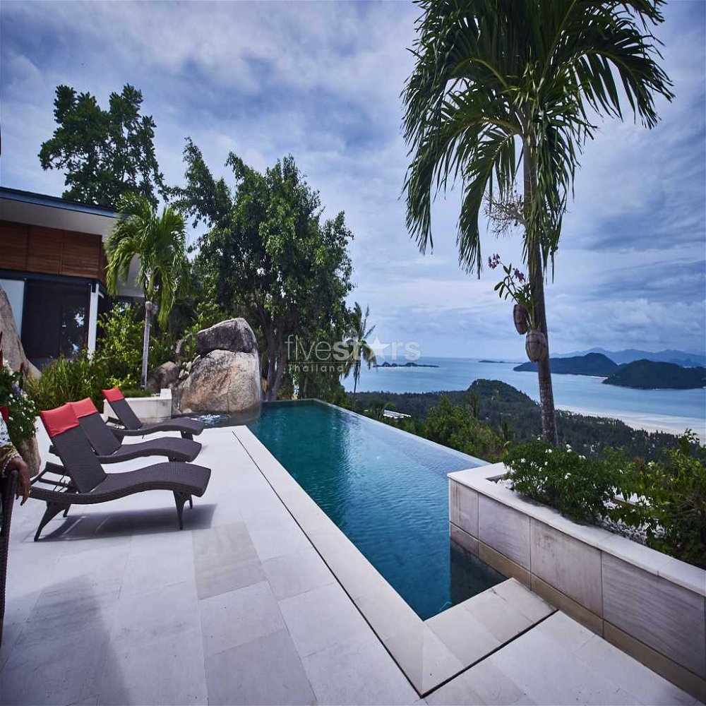 Amazing 4 bedrooms villa with one of the best Seaview of Koh Samui 4180579709