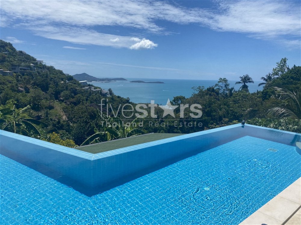 Stunning 4 bedrooms sea view villa for sale located in Chaweng Noi. 4290690180