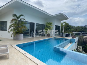 Stunning 4 bedrooms sea view villa for sale located in Chaweng Noi. 2002556164