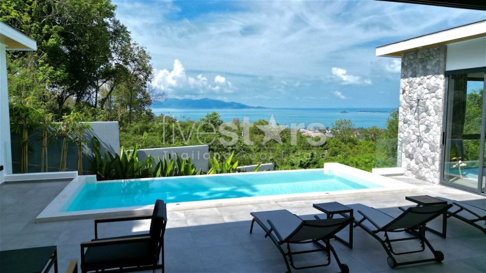 3 bedrooms sea-view pool villa in Bophut hill 4152465402