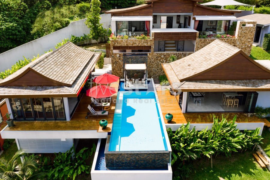 Thai style pool villa for sale in Bophut hill 4027313102