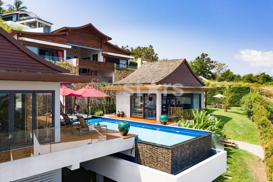 Thai style pool villa for sale in Bophut hill 4027313102